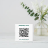 Carte De Visite Carré Promotional Your QR Code Business Cards Example (Debout devant)