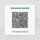 Carte De Visite Carré Promotional Your QR Code Business Cards Example (Devant)