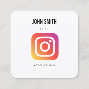 Carte De Visite Carré Promotions de l'éditeur de logo d'icône Instagram