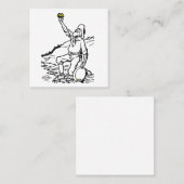 Carte De Visite Carré Prospecteur Gold Miner (Devant / Derrière)