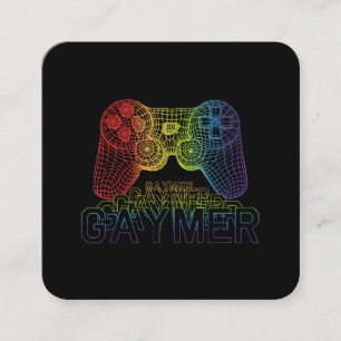 Carte De Visite Carré Proud Gaymer, Jeu Gay pride