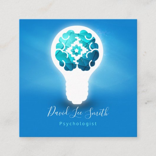 Carte De Visite Carré Psychologue / Neurologue (Devant)