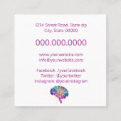 Carte De Visite Carré Psychologue / Neurologue (Dos)