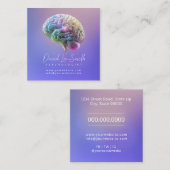 Carte De Visite Carré Psychologue / Neurologue (Devant / Derrière)