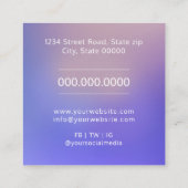 Carte De Visite Carré Psychologue / Neurologue (Dos)