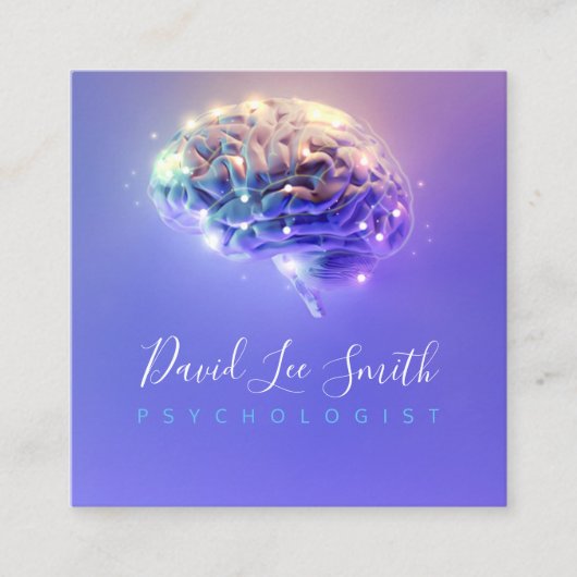 Carte De Visite Carré Psychologue / Neurologue (Devant)