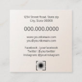 Carte De Visite Carré Psychologue / Neurologue (Dos)