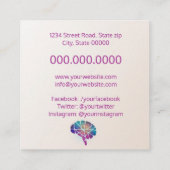 Carte De Visite Carré Psychologue / Neurologue (Dos)