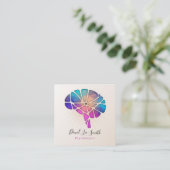 Carte De Visite Carré Psychologue / Neurologue (Debout devant)