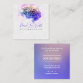 Carte De Visite Carré Psychologue / Neurologue (Devant / Derrière)