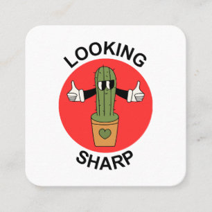 Carte De Visite Carré Pun de cactus qui en jette