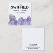 CARTE DE VISITE CARRÉ PURPLE CRYSTAL PROFESSIONNEL (Devant / Derrière)