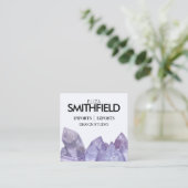 CARTE DE VISITE CARRÉ PURPLE CRYSTAL PROFESSIONNEL (Debout devant)