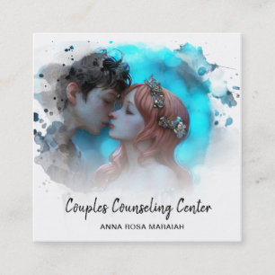 Carte De Visite Carré *~* QR Angels Couples Maritaux Counseling AP55