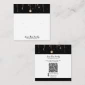 Carte De Visite Carré *~* QR Boucles d'oreilles pour bijoux célestes de (Devant / Derrière)