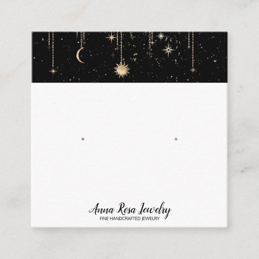 Carte De Visite Carré *~* QR Boucles d'oreilles pour bijoux célestes de (Devant)