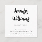 Carte De Visite Carré QR Code élégant et moderne Or (Dos)