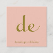 Carte De Visite Carré QR Code élégant moderne unique cosmétique rose (Devant)