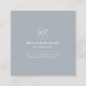 Carte De Visite Carré QR Code initial minimum monogramme entreprise (Dos)