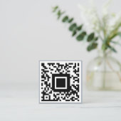Carte De Visite Carré QR Code initial minimum monogramme entreprise (Debout devant)