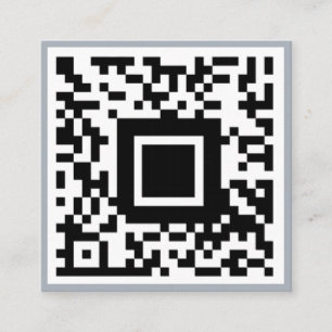 Carte De Visite Carré QR Code initial minimum monogramme entreprise