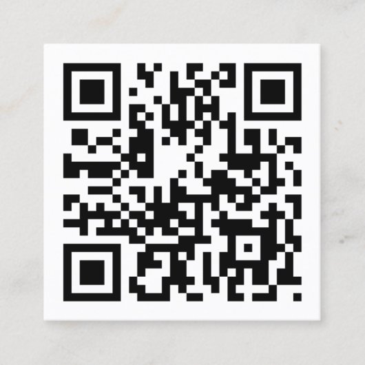 Carte De Visite Carré QR Code minimaliste moderne (Devant)