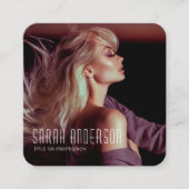 Carte De Visite Carré QR code Models danseurs actrice photographe photo (Devant)