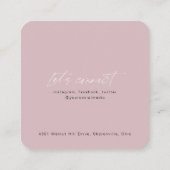 Carte De Visite Carré QR code moderne chic lashes extension   (Dos)