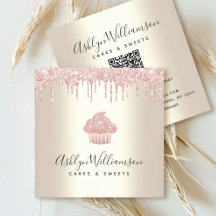 QR Code Pink Cupcake Parties scintillant Driving B