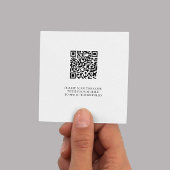 Carte De Visite Carré QR CODE simple élégant professionnel de typographi