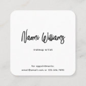 Carte De Visite Carré QR Code Social Media Icons Simple Moderne (Dos)