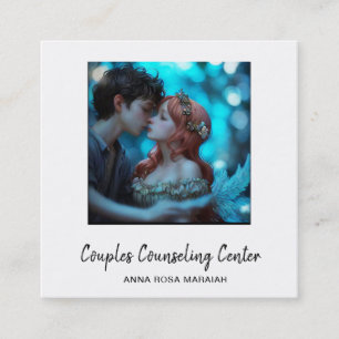 Carte De Visite Carré *~* QR Couple AP55 Angels Marital Counseling