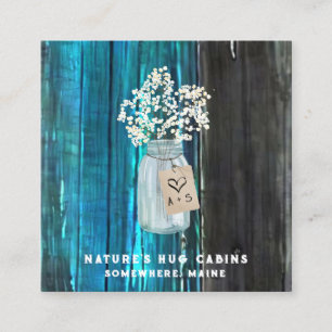 Carte De Visite Carré *~* QR en détresse AP49 Mason Jar