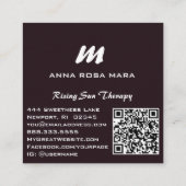 Carte De Visite Carré *~* QR Sky Night Stars ETHEREAL WAVES AP93 (Dos)