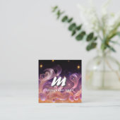 Carte De Visite Carré *~* QR Sky Night Stars ETHEREAL WAVES AP93 (Debout devant)