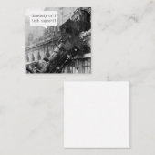 Carte De Visite Carré Quelqu'un appelle l'épave du train de soutien tech (Devant / Derrière)