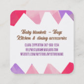 Carte De Visite Carré Quilter à coudre de singe coudre couture couette c (Dos)