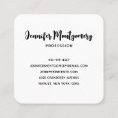 Carte De Visite Carré Raccoon mignon reposant sur un journal (Dos)