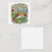 Carte De Visite Carré Radicalized by Basic Decency Aesthetic Art Bird (Devant / Derrière)