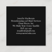 Carte De Visite Carré Rainbow Bubbles Services ménagers et domestiques (Dos)