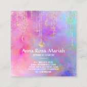 Carte De Visite Carré *~* Rainbow Gold Sparken Parties scintillant Lune  (Dos)