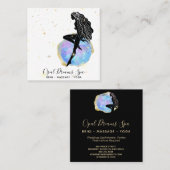 Carte De Visite Carré *~* Rainbow Opal déesse Star Celestial Magie (Devant / Derrière)