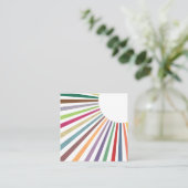 Carte De Visite Carré Rainbow Summer Sun Rays Professional Modèle Squale (Debout devant)