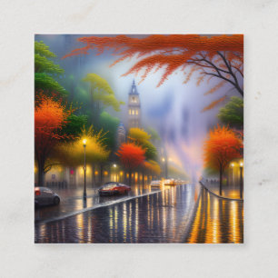 Carte De Visite Carré Rainy Day Graphic