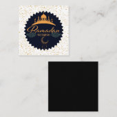 CARTE DE VISITE CARRÉ RAMADAN MUBARAK 2 (Devant / Derrière)