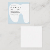 Carte De Visite Carré Rappel de rendez-vous des Arrière - plans dentiste (Devant / Derrière)