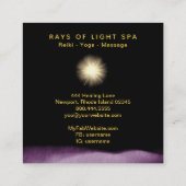 Carte De Visite Carré *~* Rayons de guérison légère Étoiles d'énergie Un (Dos)