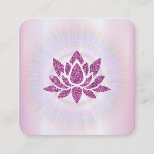 Carte De Visite Carré *~* Rayons Reiki Energy Healing Lotus MAGENTA