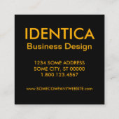 Carte De Visite Carré rayons solaires (Dos)