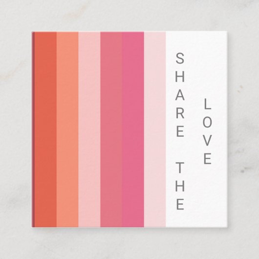 Carte De Visite Carré rayures pastel moderne bloc de couleurs Loyalty Ca (Devant)